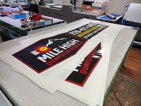 Mile High Dumpster Rentals — Decals — Thornton